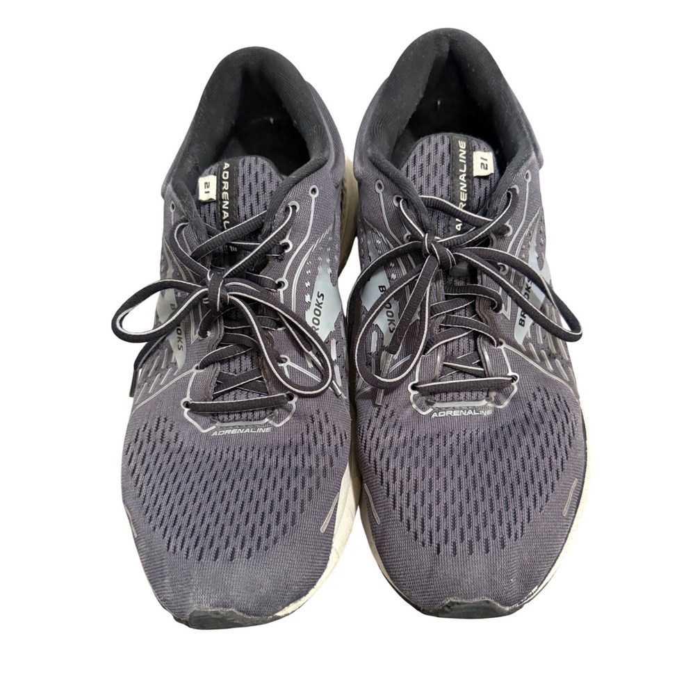 Brooks‎ Adrenaline GTS 21 Gray Running Shoes Sneakers Mens Size 10.5 Wide (2E)